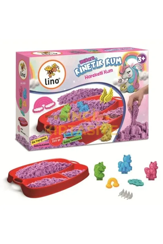Lino Kinetik Kum Seti Unıcorn 350 Gr (kum+tepsi+kalıp) Ln-552