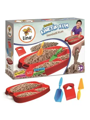 Lino Kinetik Kum Seti Aksesuarlı 350 Gr (kum+tepsi+kürek+mala+kesici) Ln-550
