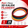 Abg Pla 3d Baskı Kalemi Filamenti 5 Renk 25 Metre 1.75mm