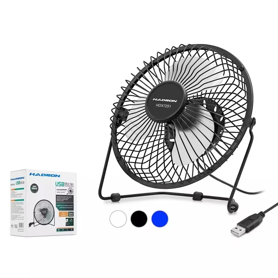 Hadron Hdx7252 18cm Usb Metal Vantilatör Siyah
