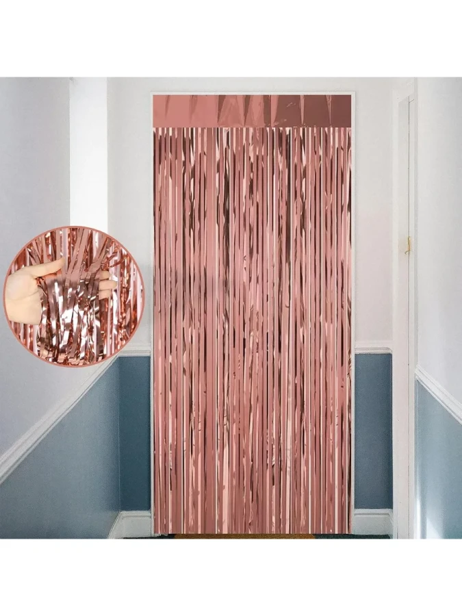 Nedi 1mtx2mt Funko Saçak Kapı Süsü Rose Gold 1020rg