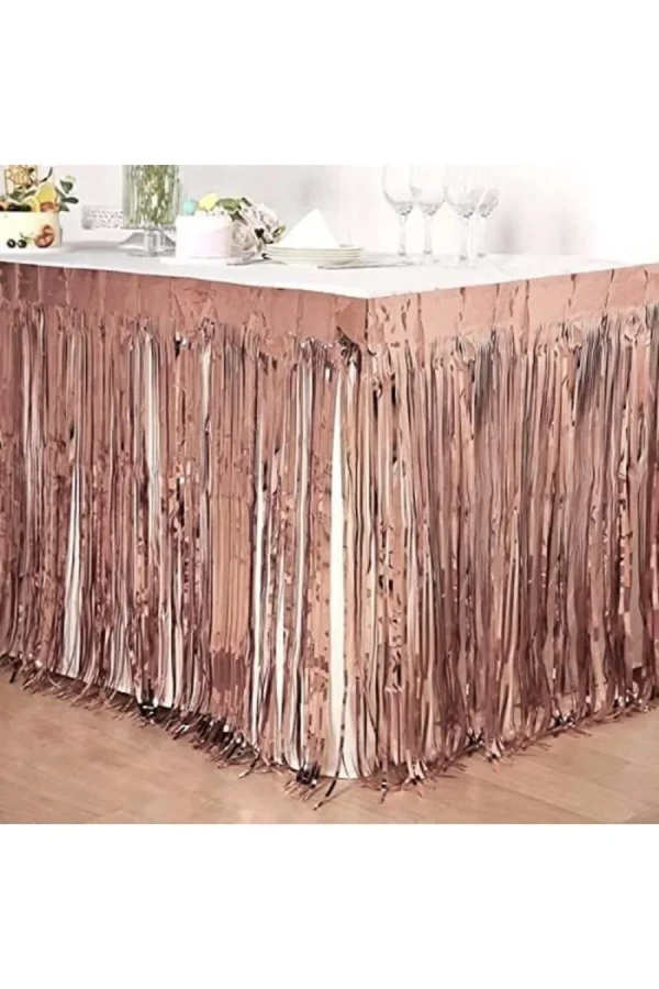 Nedi 75x275 Cm Funko Saçak Masa Süsü Rose Gold 275rg