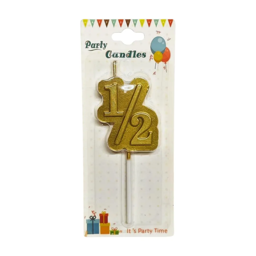 Nedi Çubuklu Mum Altın Seri 1\2 Rakamı 7164g