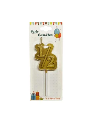 Nedi Çubuklu Mum Altın Seri 1\2 Rakamı 7164g