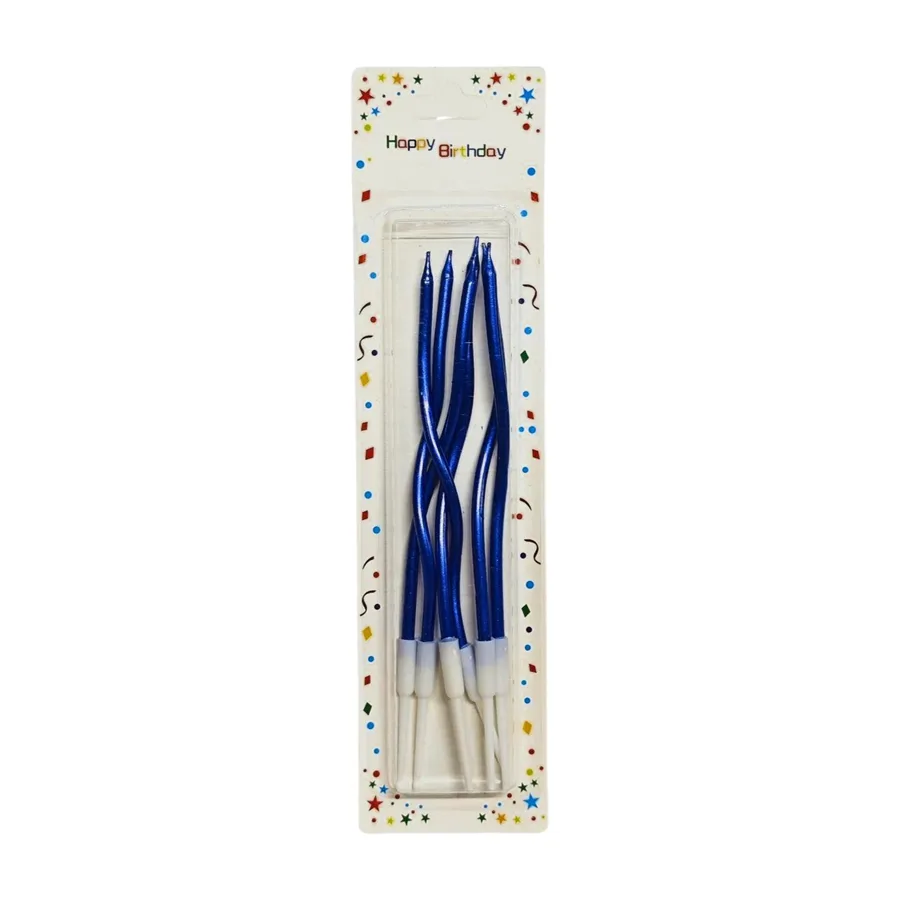 Nedi 17 Cm Spiral Mum 6"lı Mavi 921b