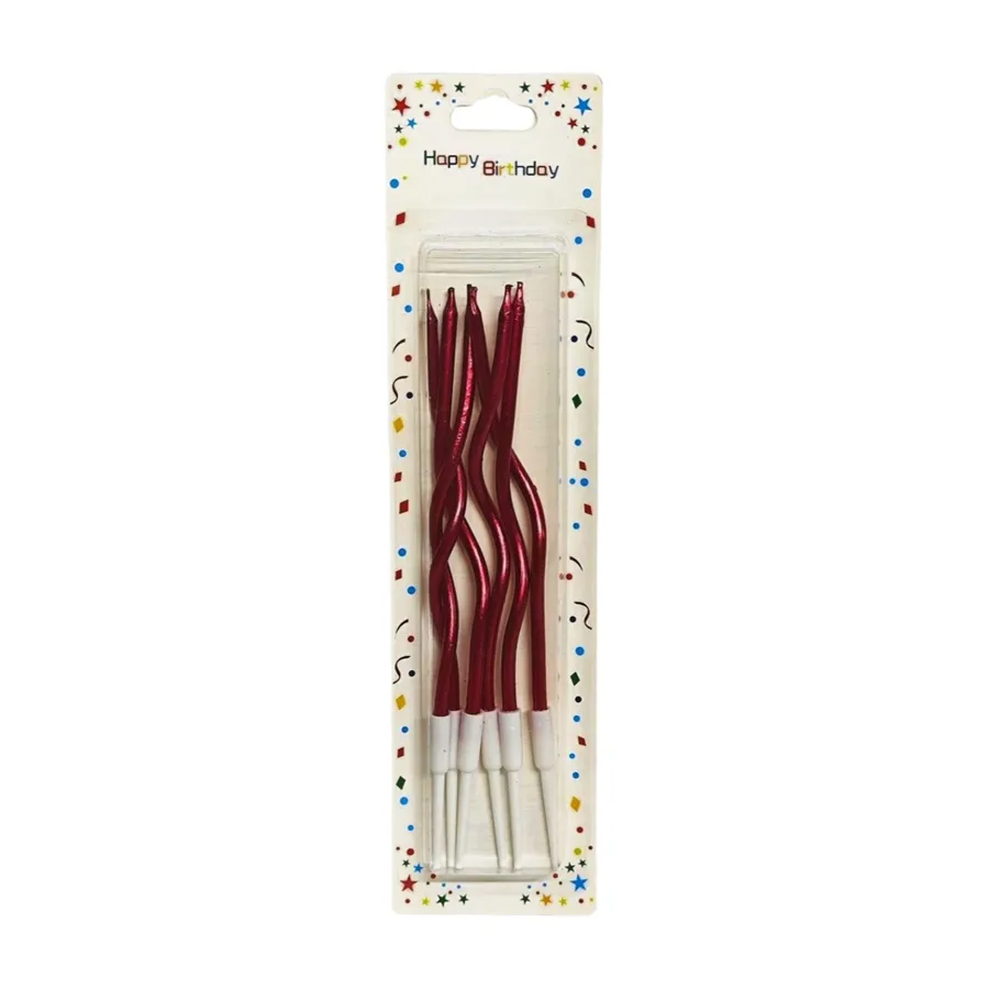 Nedi 17 Cm Spiral Mum 6"lı Kırmızı 921r