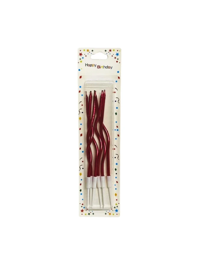 Nedi 17 Cm Spiral Mum 6"lı Kırmızı 921r