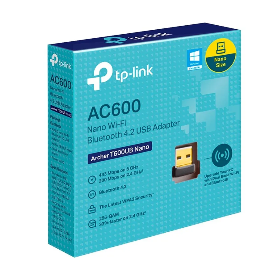 Tp-link Archer T600ub Nano 600 Mbps Kablosuz Wifi ve Bluetooth Adaptör