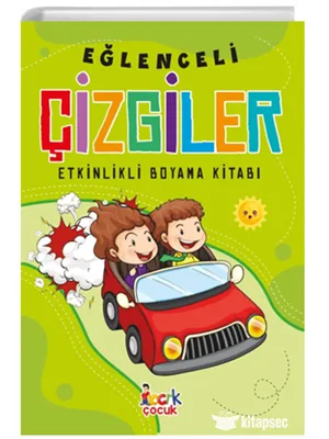 Eğlenceli Çizgiler Etkinlikli Boyama Kitabı - Bıcırık Yayınları