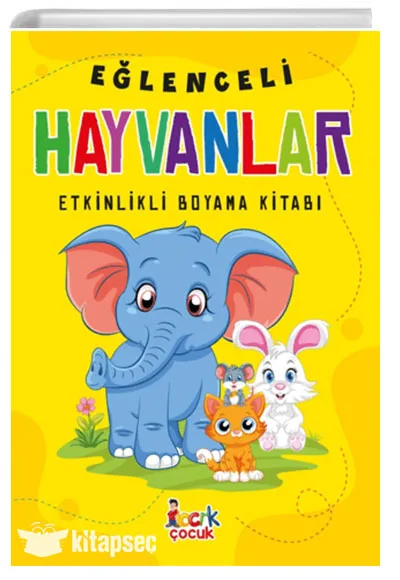 Eğlenceli Hayvanlar Etkinlikli Boyama Kitabı - Bıcırık Yayınları