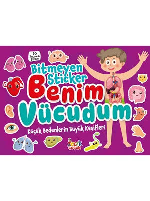 Bitmeyen Stıcker Benim Vücudum (50 Çıkartma) - Bıcırık Yayınları