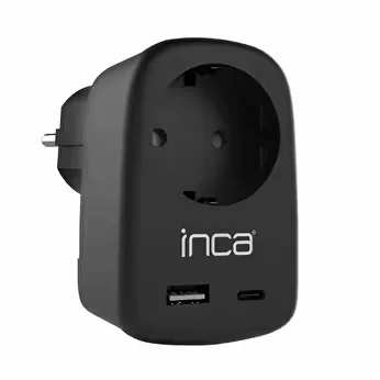 Inca Ipw-42sy Usb-a ve Type-c Girişli Duvar Tipi Soketli Grup Priz