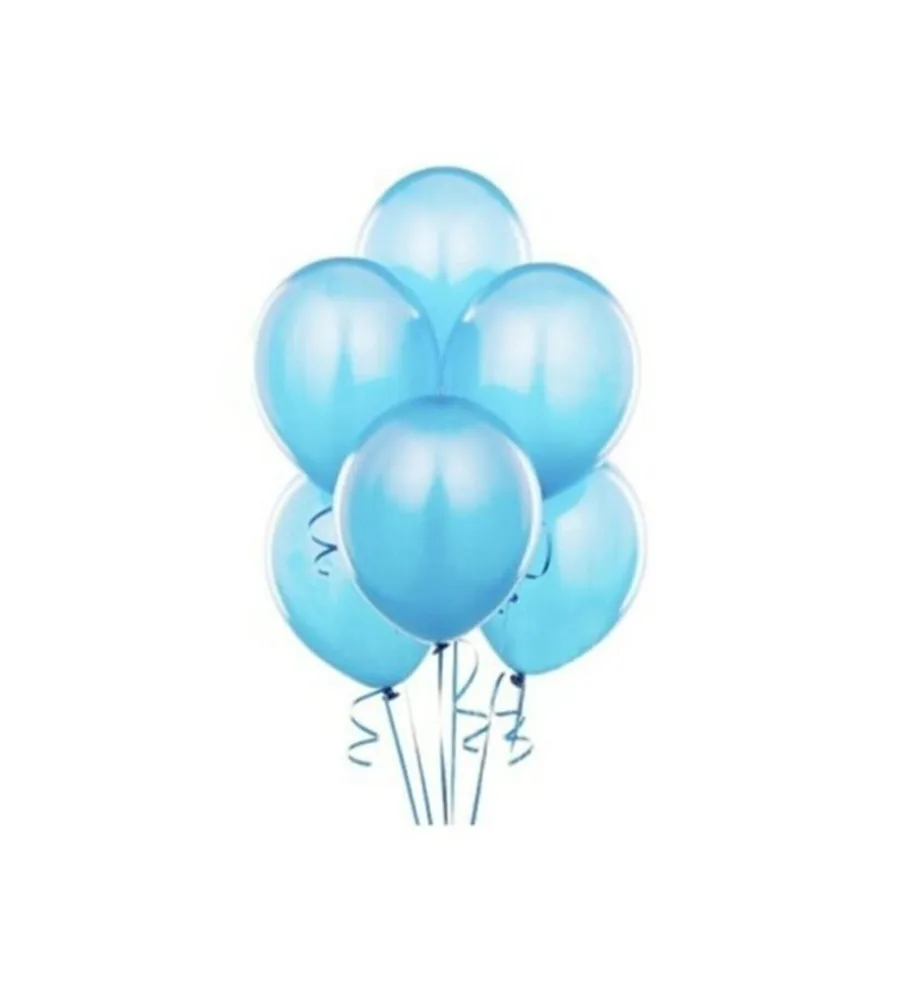 Balloons 12" Düz Renk Balon 10"lu Açık Mavi