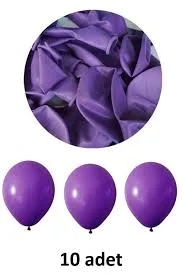 Balloons 12" Düz Renk Balon 10"lu Mor