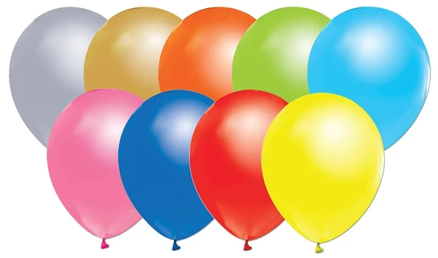Balloons 12" Düz Renk Balon 10"lu Karışık
