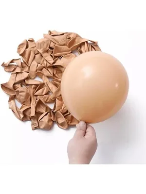 Balloons 12" Düz Renk Balon 10"lu Sütlü Kahve