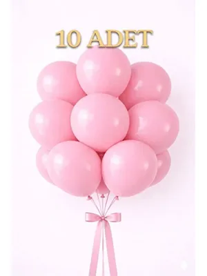 Balloons 12" Makaron Balon 10"lu Pembe