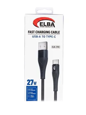 Elba Elb-2701 27w Usb-a To Type-c 1 Metre Şarj Kablosu