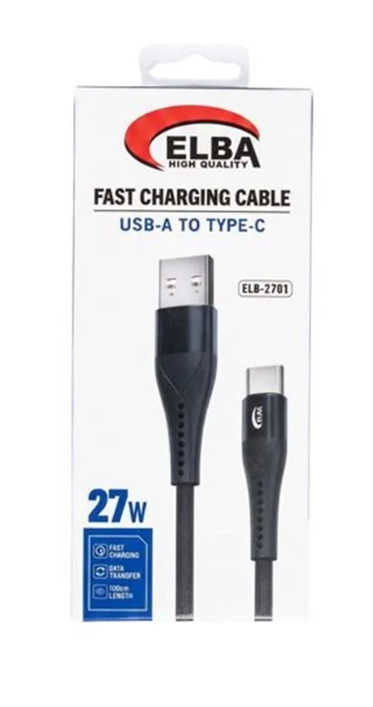 Elba Elb-2701 27w Usb-a To Type-c 1 Metre Şarj Kablosu