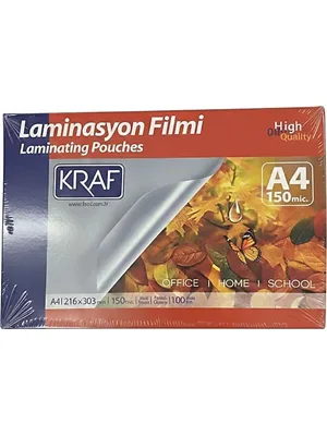 Kraf A4 150 Mic Laminasyon Filmi 100 Lü 2129