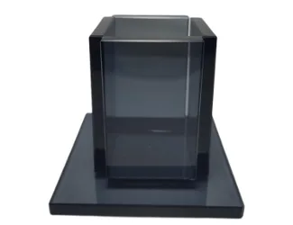 Sade Masa Üstü Kristal Kalemlik Füme S-290