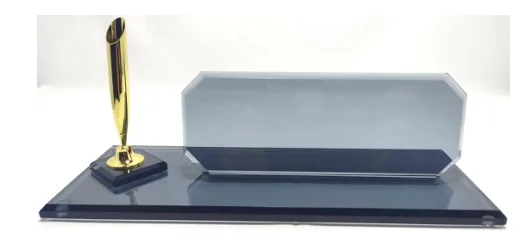 Sade Kristal Masa İsimliği Tek Kalemli Sm-534