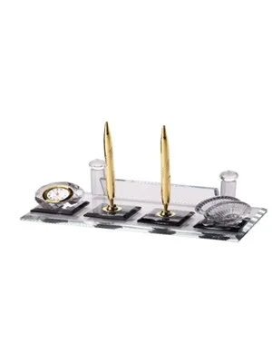 Sade Kristal Masa İsimliği Çift Kalemli Sa-526