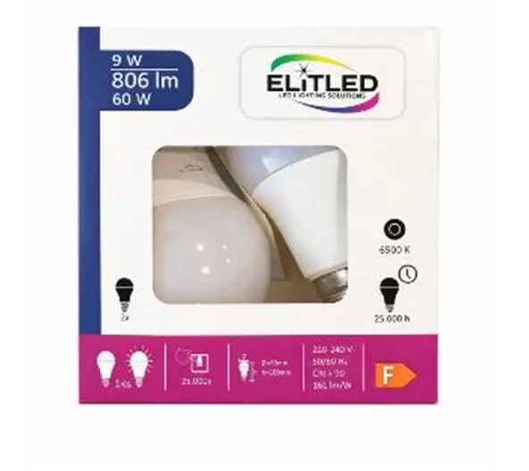 Elitled 9w 2 Li Avantaj Paket Led Ampul