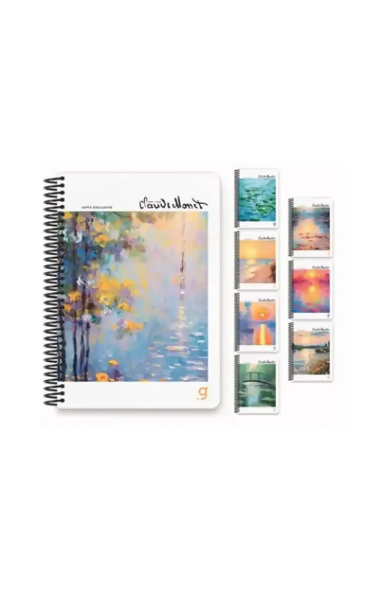 Gıpta Monet 17x24 Sert Kapak Spiralli Defter Çizgisiz 100 Yp 7007