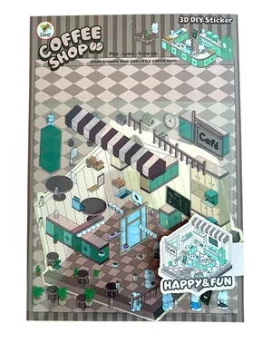 Lino 3d Sticker Set Coffee Shop Ls-801
