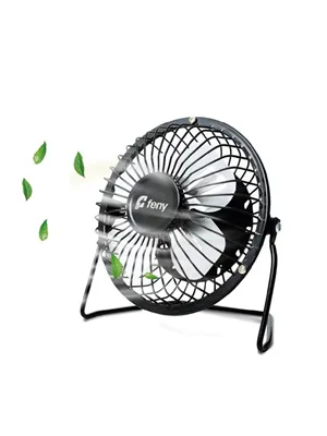 Feny Fn-f86 4" Mini Metal Masaüstü Fan Vantilatör Siyah