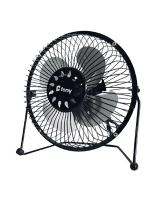 Feny Fn-f87 6" Mini Metal Masaüstü Fan Vantilatör Siyah