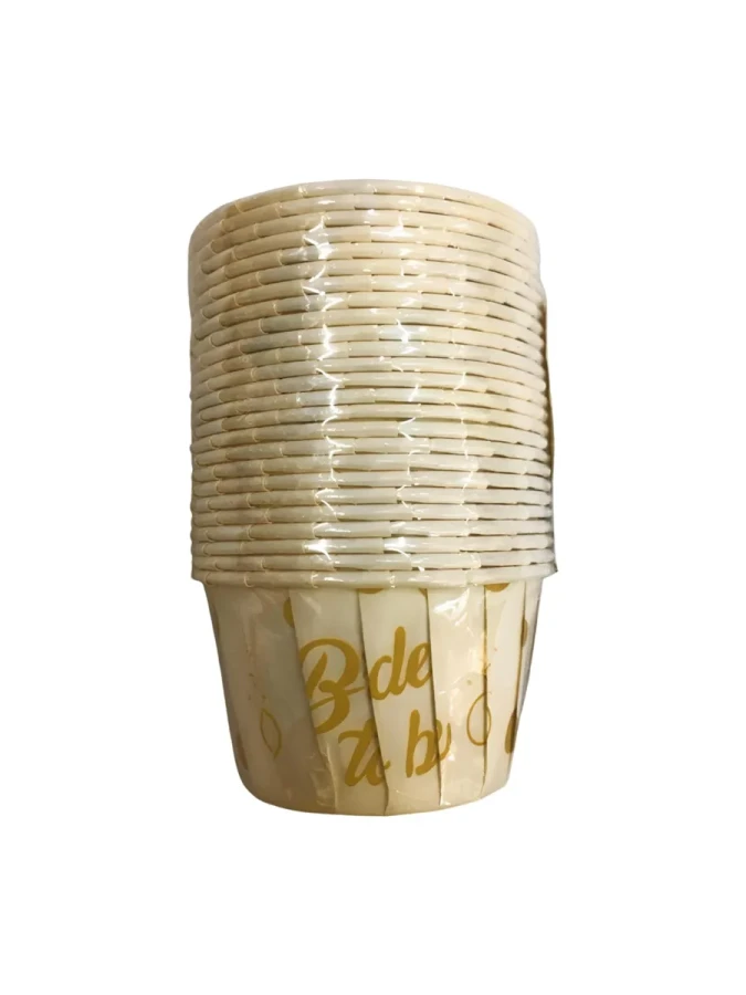 Nedi 50x40 Kağıt Cup Kek Kalıbı 25"li Kapsül No:3 Brıde To Be Beyaz 12442