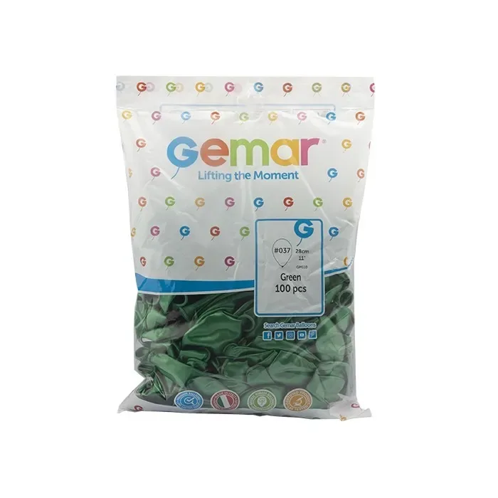 Gemar 11" Metalik Balon Koyu Yeşil 100"lü