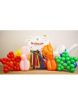 Kalisan Sosis Balon Karışık Renk 100"lü