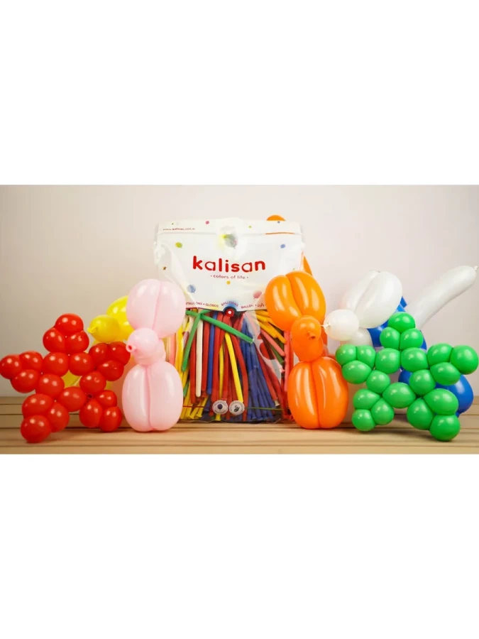 Kalisan Sosis Balon Karışık Renk 100"lü