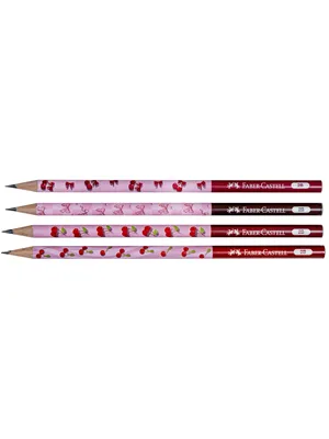 Faber Castell Desenli Cherry 2b Kurşun Kalem 5244000086