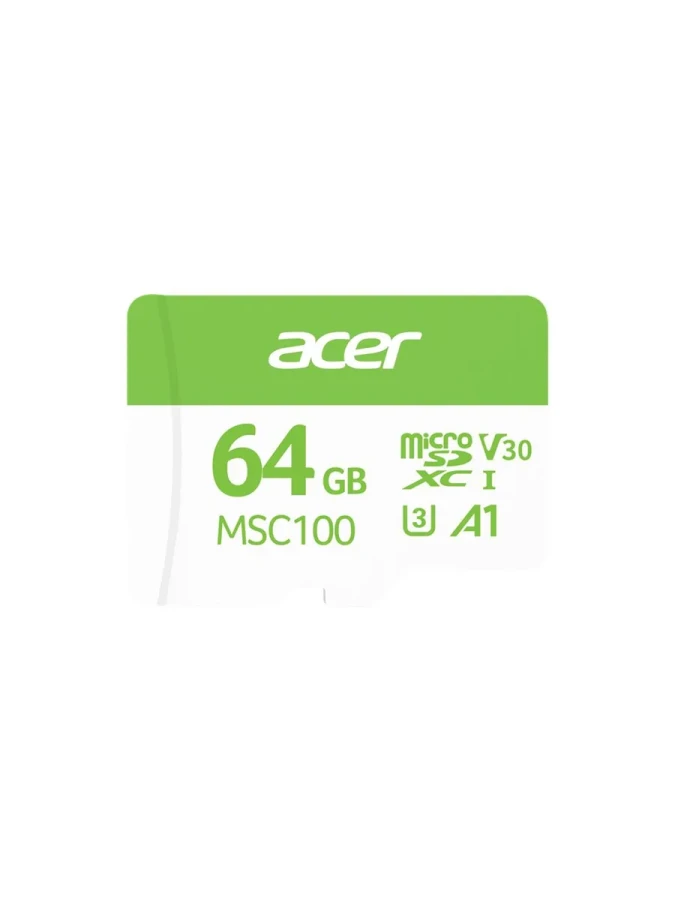 Acer Msc100 64gb U3 V30 A1 Microsd Hafıza Kartı
