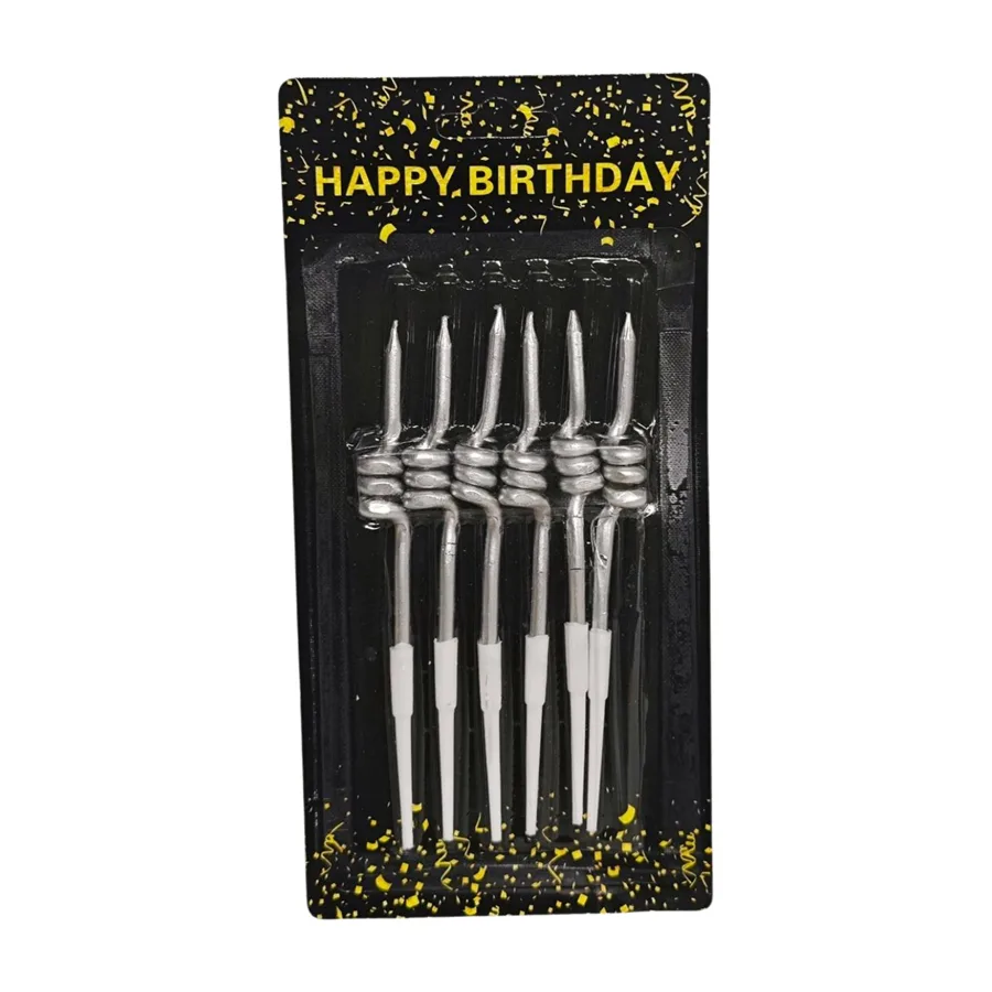 Nedi 11 Cm Burgulu Mum 6 "lı Gümüş 7163s