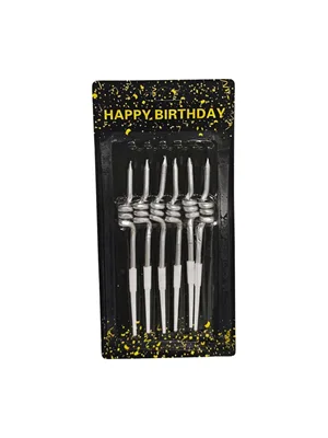 Nedi 11 Cm Burgulu Mum 6 "lı Gümüş 7163s