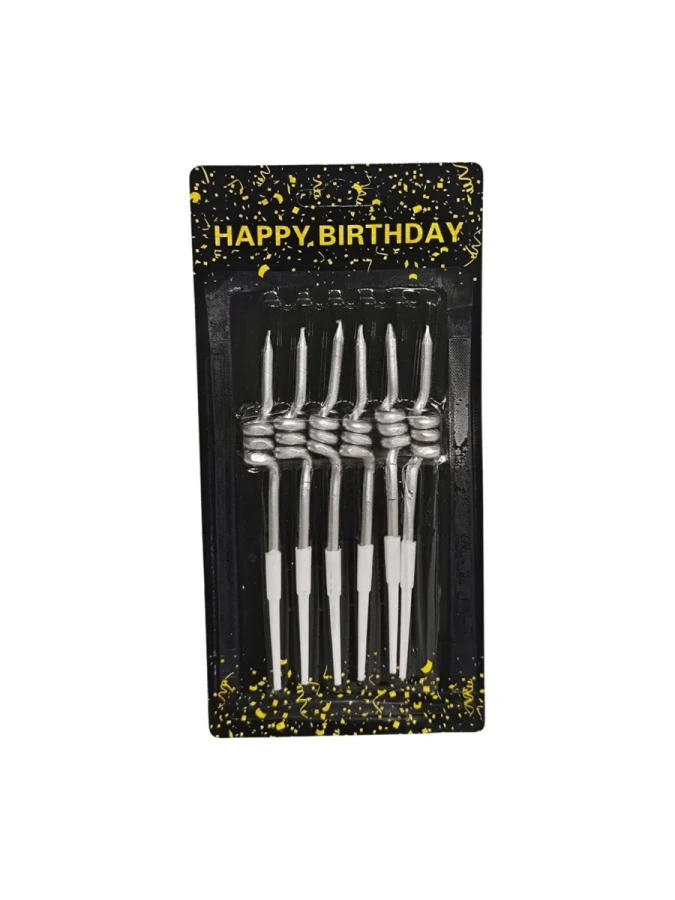 Nedi 11 Cm Burgulu Mum 6 "lı Gümüş 7163s