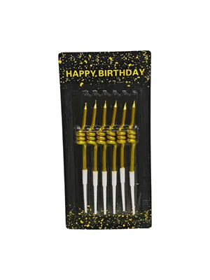 Nedi 11 Cm Burgulu Mum 6 "lı Altın 7163g