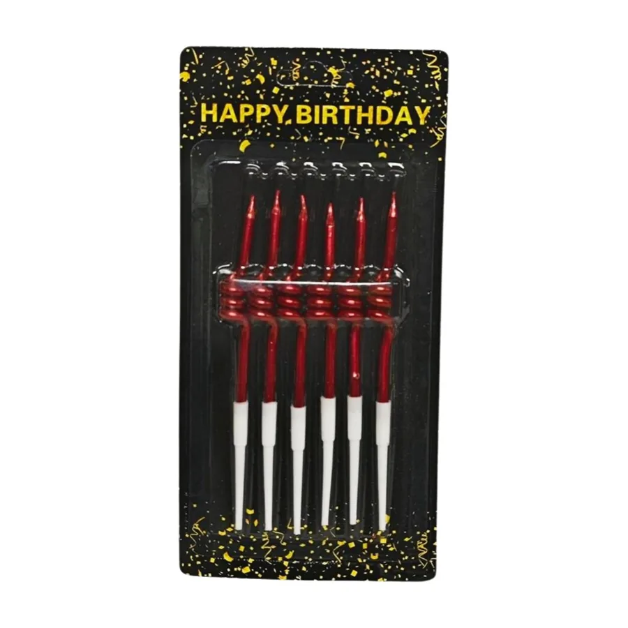Nedi 11 Cm Burgulu Mum 6 "lı Kırmızı 7163r
