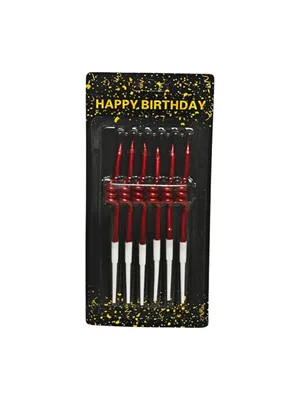 Nedi 11 Cm Burgulu Mum 6 "lı Kırmızı 7163r