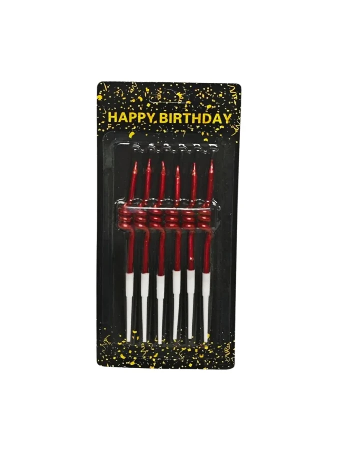 Nedi 11 Cm Burgulu Mum 6 "lı Kırmızı 7163r