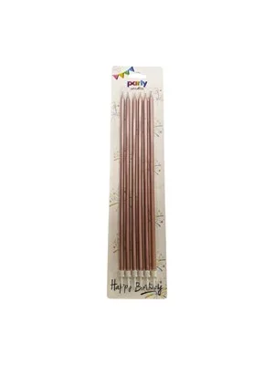 Nedi 25 Cm İnce Uzun Mum 6"lı Kırmızı 81017