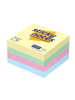 Kraf 76x76 Mm Yapışkanlı Not Kağıdı Pastel 400 Yp 7676cp