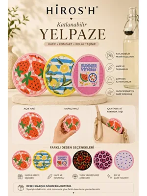 Elif Yuvarlak Katlanır Yelpaze