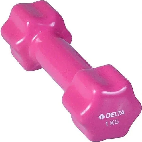Delta 1 Kg Pvc Demir Dumbbell(dambıl) Tekli Fuşya Vkd118