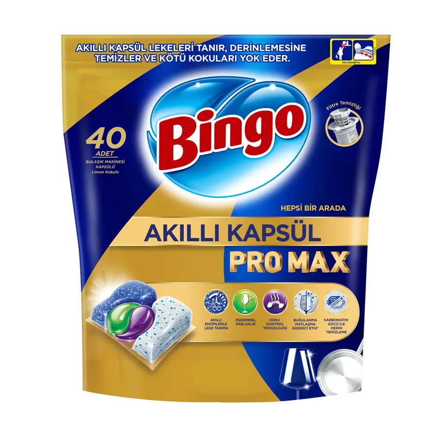 Bingo Bulaşık Makinası Kapsülü 40 Lı (akıllı Kapsül Pro Max)